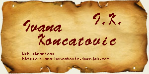 Ivana Končatović vizit kartica